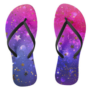 Tongs Arrière - plan rose brillant