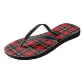 Tongs Arrière - plan rouge de plaid (Incliné)