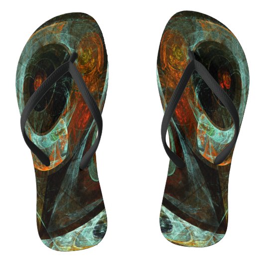 Tongs Art abstrait découpé dans le temps (Semelle)