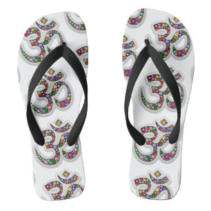 Tongs Art symbolique floral Namaste