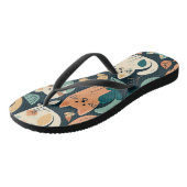 Tongs Artsy Chat Motif mignonne (Incliné)