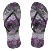 Tongs Asexuel Dragon Damask - Ace Pride couleurs drapeau (Semelle)