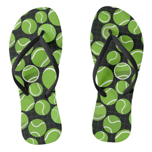 Tongs Attrapez le Motif des balles de tennis Black BG (Semelle)