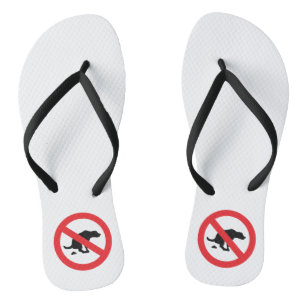 Tongs Aucun signe de crotte de chien drôle et sarcastiq