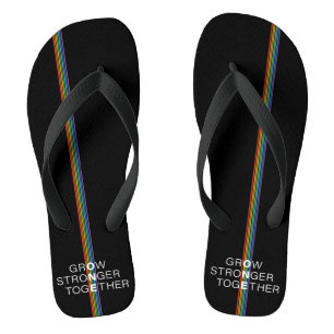 Tongs Augmenter plus fort ensemble Arc-en-ciel bande noi