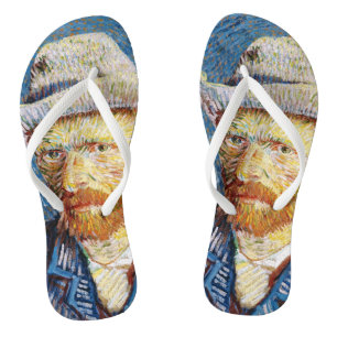 Tongs Autoportrait avec Casquette de Felt Vincent van Go