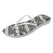 Tongs Awesome avec les mots Cool, Fun, Great (Incliné)