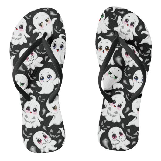 Tongs Baby Ghosts Éffrayant mignon Halloween humeur (Semelle)