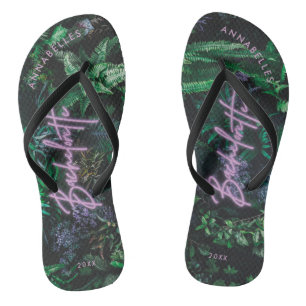 Tongs Bachelorette de néon violet clair moderne