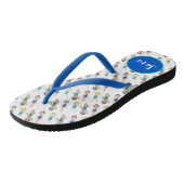 Tongs Baignade synchronisée Bleue Synchro nageuse fille (Incliné)