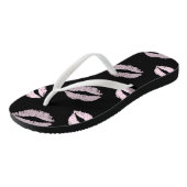 Tongs Baisers Rose Argenté (Incliné)