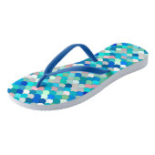 Tongs Balances de sirène, Aqua, Shell Pink et Cobalt (Incliné)