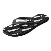 Tongs baleines blanches noir (Incliné)