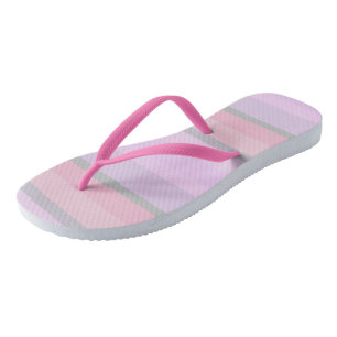 Tongs Bandes Abstraites violettes et roses