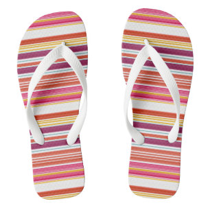Tongs Bandes brunes rose mignonnes