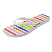 Tongs Bandes de bonbons multicolores (Incliné)