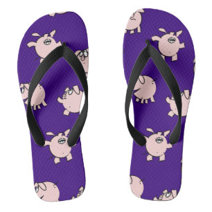 Tongs Bandes Dessinées de Dessin Animé Drôle Cochon Choi