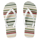 Tongs Bandes d'olivier, de vert et de rouge (Semelle)