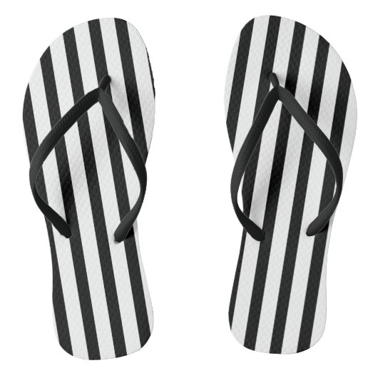 Tongs Bandes noires et blanches (Semelle)