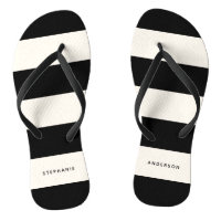 Bandes noires et blanches classiques avec nom