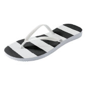 Tongs Bandes noires et blanches, Motif rayé, Lignes (Incliné)