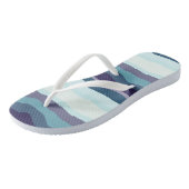 Tongs Bandes ondulées violettes et turquoise (Incliné)