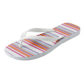 Tongs Bandes orange rose pâle (Incliné)
