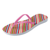 Tongs Bandes Plaid Multicolores Motif-57666 (Incliné)