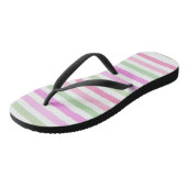 Tongs Bandes, rose, vert (Incliné)