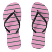 Tongs Bandes roses et gris (Semelle)