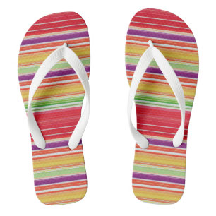 Tongs Bandes rouges mignonnes