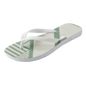 Tongs Bandes triangulaires en vert (Incliné)