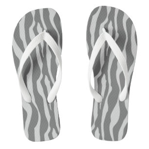 Tongs Bandes zébrées - Tons gris / gris
