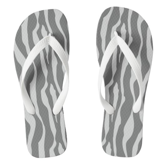 Tongs Bandes zébrées - Tons gris / gris (Semelle)