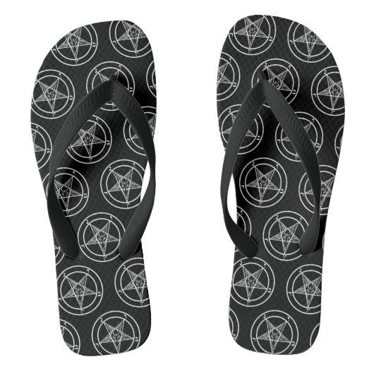 Tongs Baphomet Pentagram Satanique (Semelle)