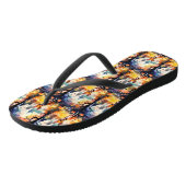 Tongs Basenji D'Halloween Avec Peur Citrouille (Incliné)