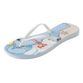 Tongs Beach Dog Blue Waves "Plage S'il vous plaît (Incliné)