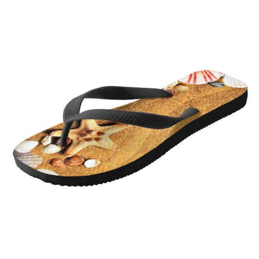 Tongs Beacy Flip Flops avec image de plage (Incliné)