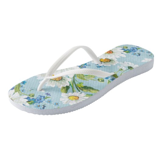 Tongs Beau motif floral brillant 2 (Incliné)