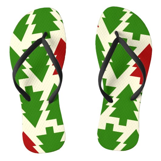 Tongs Beau papier peint d'arbre de Noël à imprimer (Semelle)