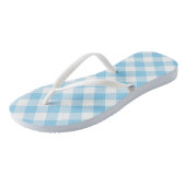 Tongs Bébé Bleu et Blanc Grand En vichy diagonale Chèque (Incliné)