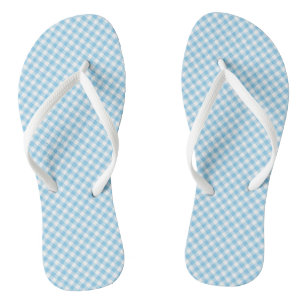 Tongs Bébé Bleu et blanc Petits En vichy diagonales Chèq