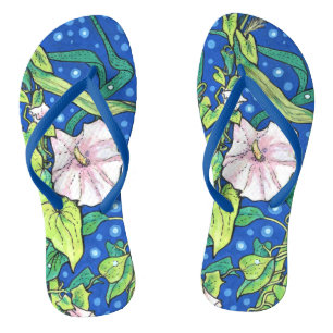 Tongs Beendweed Reed Fleurs sauvages d'été peinture flor