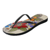 Tongs Belle Conception Florale Retro Boho (Incliné)