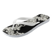 Tongs Belle dentelle blanche élégante (Incliné)