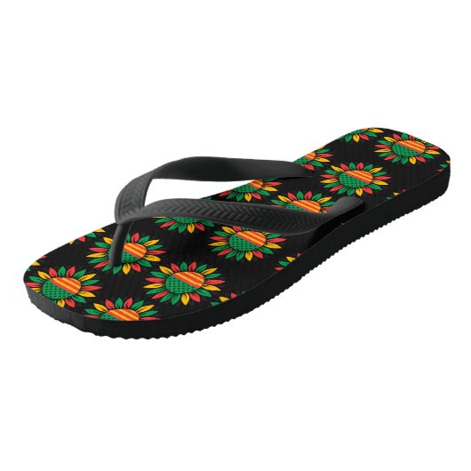 Tongs Belle Junetten Unique Design Rouge Vert (Incliné)