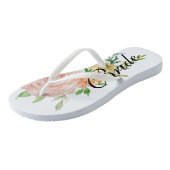 Tongs Belle mariée Rose Florale (Incliné)