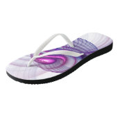 Tongs Belle Swing Moderne Art Fractal Abstrait Rose (Incliné)