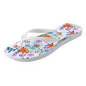 Tongs Belles Fleurs Et Motif Feuille (Incliné)