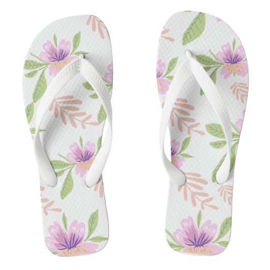Tongs Belles fleurs lumineuses pour le plaisir d'été (Semelle)